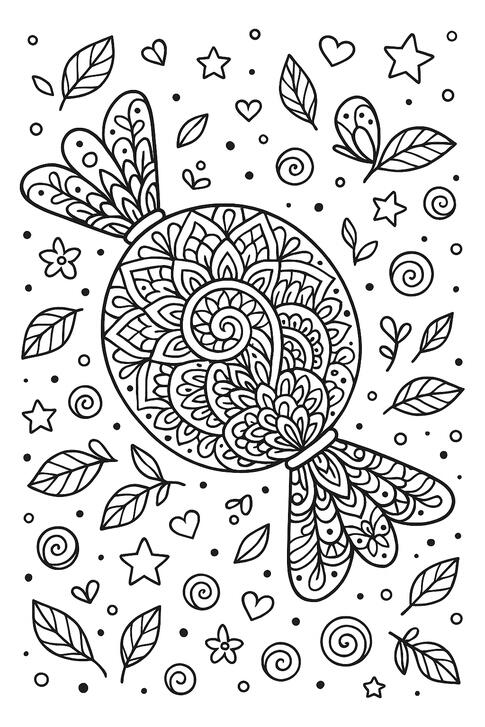 Sucette mandala Sucette décorative à colorier avec des motifs mandala.